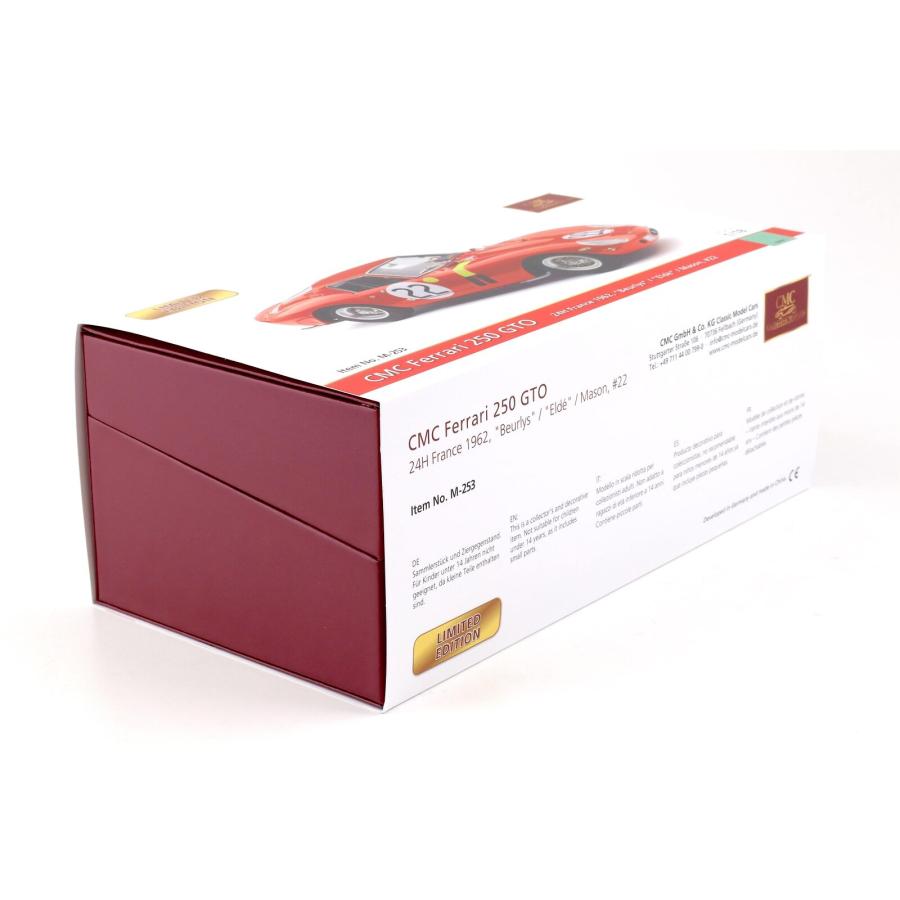 CMC 1/18 フェラーリ 250 GTO #22 ルマン24H 1962 3位 Beurlys