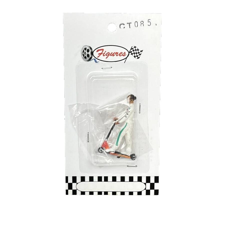 Cartrix 1/43 F1 ドライバー フィギア ルイス ハミルトン キックボード