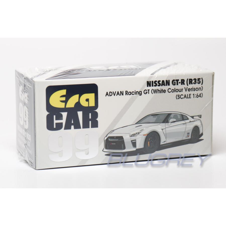 エラカー 1/64 日産 GT-R R35 2020 アドバンレーシング GT ホワイト