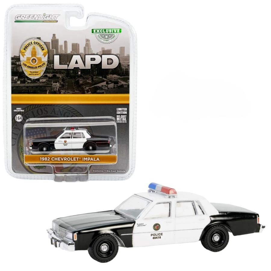 グリーンライト 1/64 シボレー インパラ 1982 LAPD パトカー ポリス