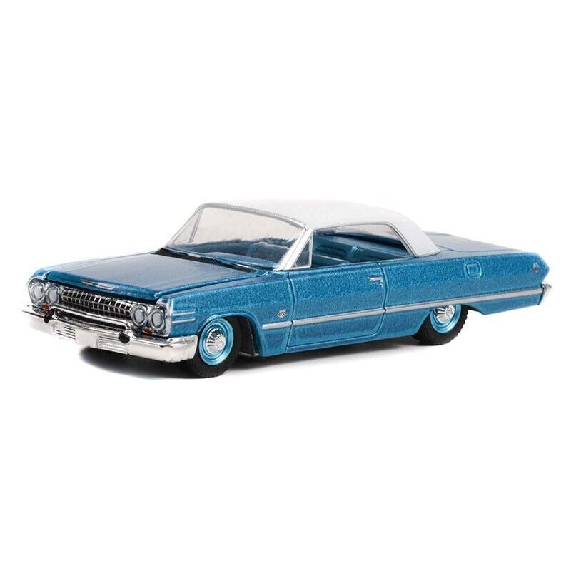 グリーンライト 1/64 シボレー インパラ SS 409 コンバーチブル ブルー GREENLIGHT Barrett-Jackson Ser 10 Chevrolet Impala｜blugrey｜02