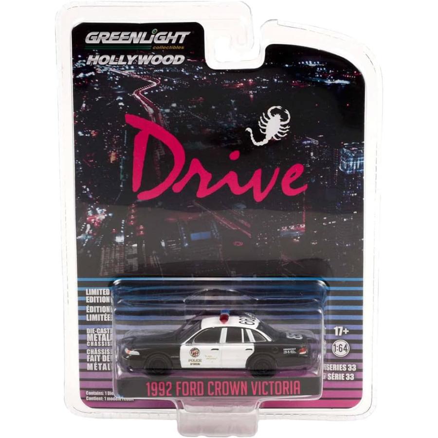 グリーンライト 1/64 フォード クラウン ビクトリア 1992 パトカー "Drive" Greenlight Ford Crown Victoria Police LAPD ミニカー｜blugrey｜03