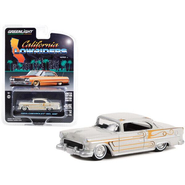 グリーンライト　1955　シボレー　ベルエア　ゴールド グリーンライト 1/64 シボレー ベルエア 1955 ローライダー California