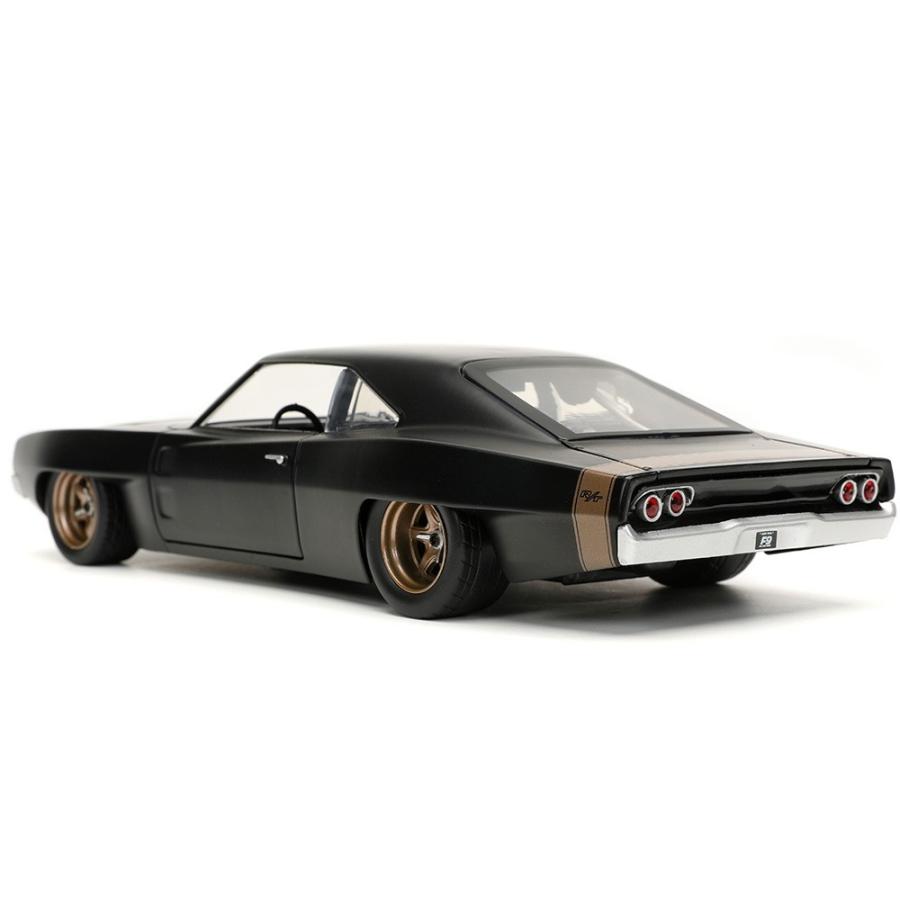 JADA TOYS 1/24 ダッジ チャージャー 1968 ワイルドスピード9 ドム マットブラック Fast & Furious 9 Dodge Charger Widebody 32614｜blugrey｜02