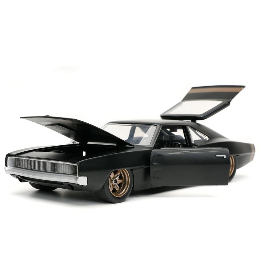 JADA TOYS 1/24 ダッジ チャージャー 1968 ワイルドスピード9 ドム マットブラック Fast & Furious 9 Dodge Charger Widebody 32614｜blugrey｜05