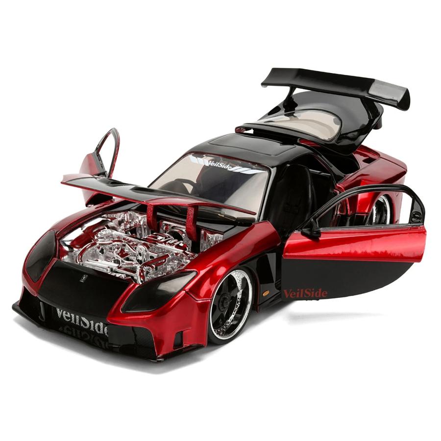 JADA TOYS 1/24 マツダ RX-7 ワイドボディ ヴェイルサイド 1995 レッド