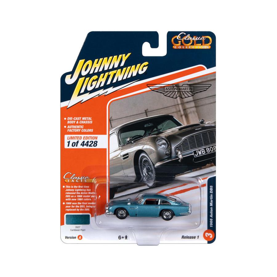 Johnny Lightning 1/64 アストン マーティン DB5 1966 ブルー Classic Gold Aston Martin ミニカー｜blugrey｜04