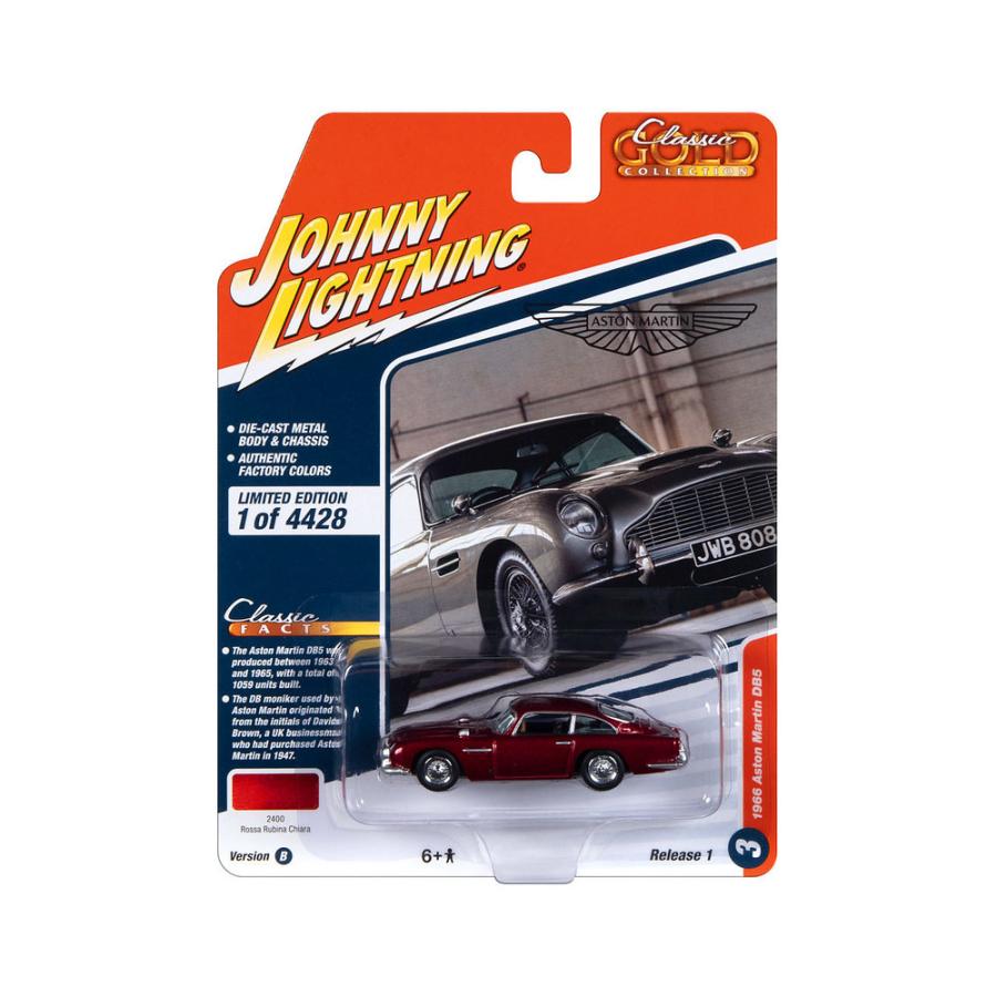 Johnny Lightning 1/64 アストン マーティン DB5 1966 ダークレッド Classic Gold Aston Martin ミニカー｜blugrey｜04