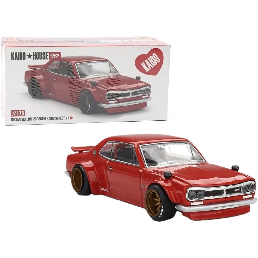 スカイライン 2000 GT-R(KPGC10)RACINGミニカー 赤と白 スカイライン 2000 GT-R(KPGC10)RACINGミニカー 赤と白