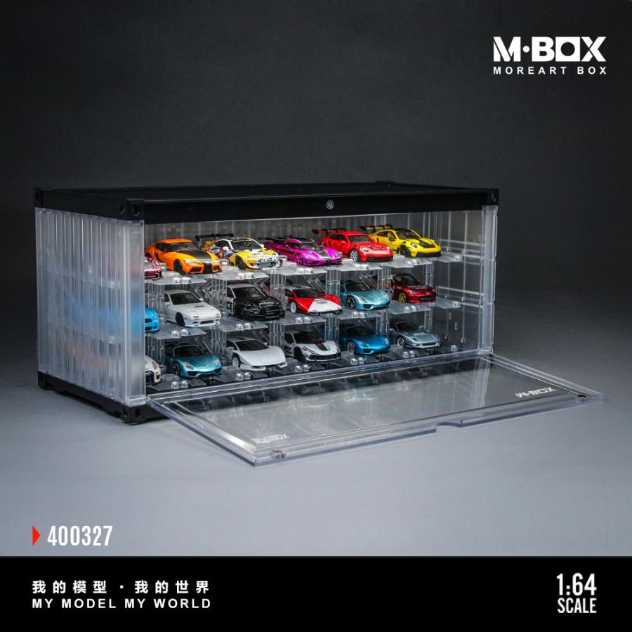 MoreArt 1/64 ディスプレイケース クリア 3D 立体駐車場 LED照明 MBOX