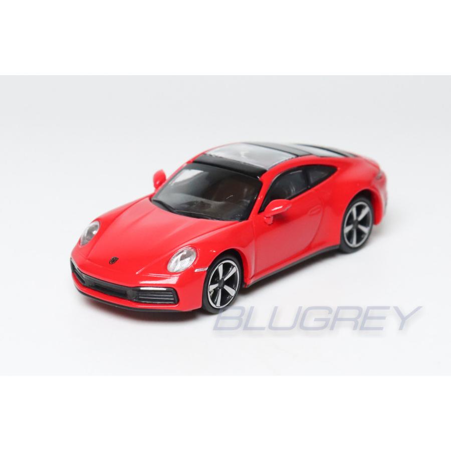 ミニチャンプス 1/87 ポルシェ 911 (992) カレラ 4S 2019 レッド