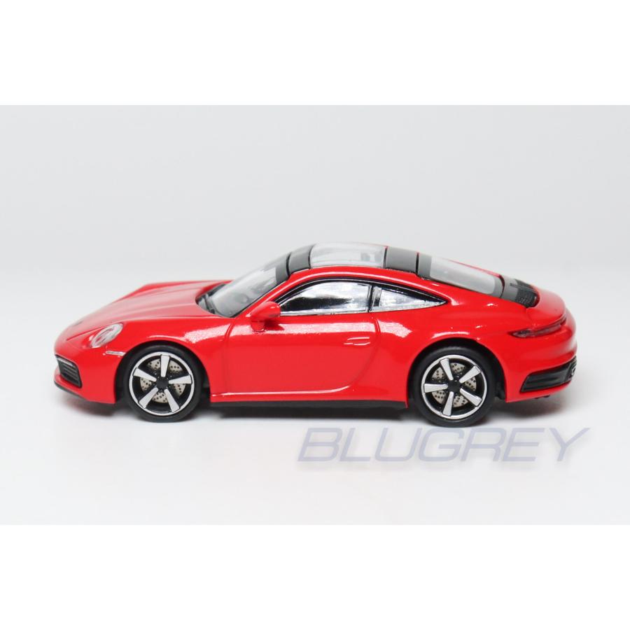 ミニチャンプス 1/87 ポルシェ 911 (992) カレラ 4S 2019 レッド