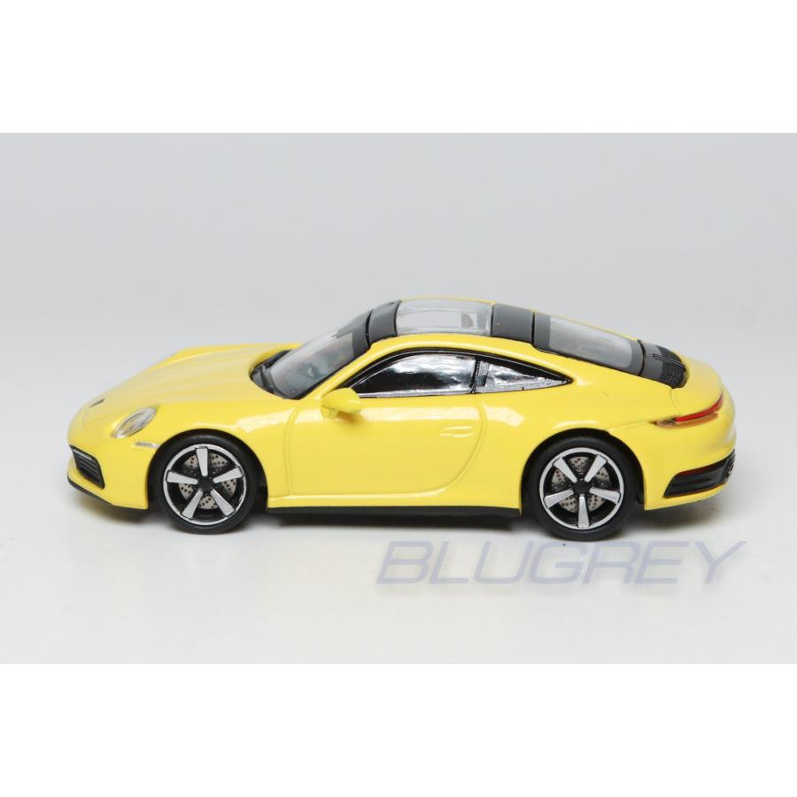 ミニチャンプス 1/87 ポルシェ 911 (992) カレラ 4S 2019 イエロー