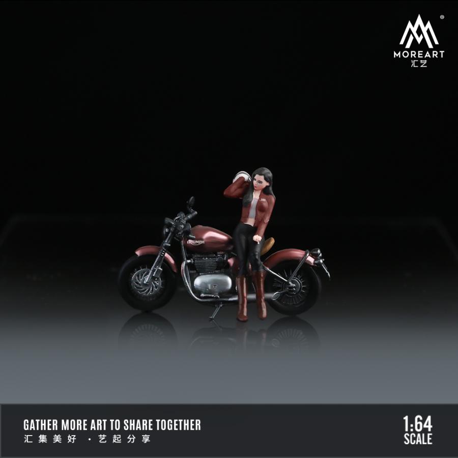 MoreArt 1/64 トライアンフ ボバー & ライダーガール フィギュア