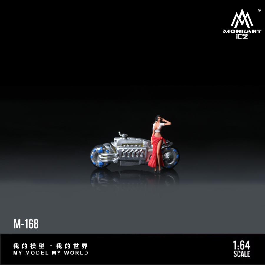 MoreArt 1/64 ダッジ トマホーク シルバー & ガール フィギュア Dodge