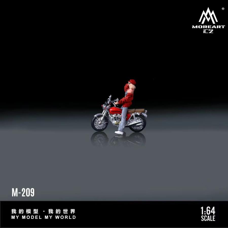 MoreArt 1/64 ホンダ CB750FOUR レッド ＆ ライダー フィギュア Honda