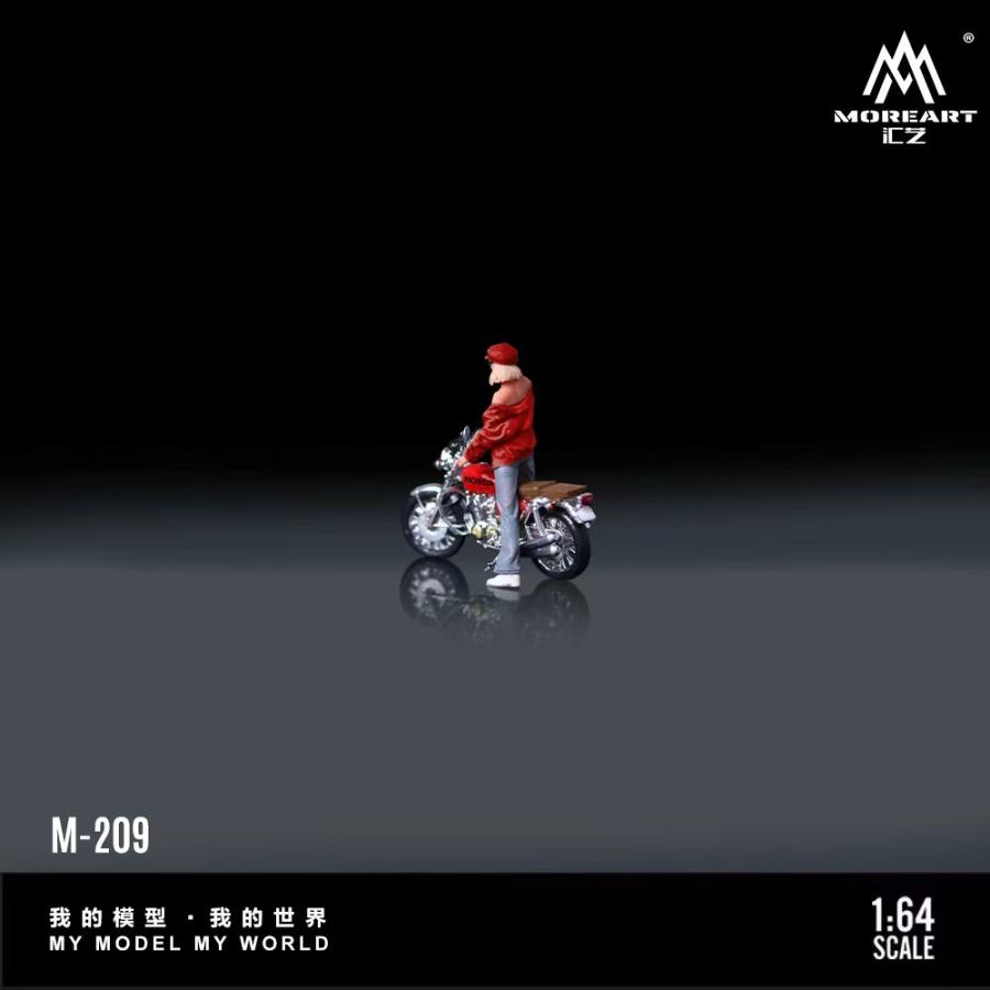 Honda 750 ミニカー ライダーフィギュア付き MoreArt 1/64 ホンダ CB750FOUR レッド ＆ ライダー フィギュア Honda