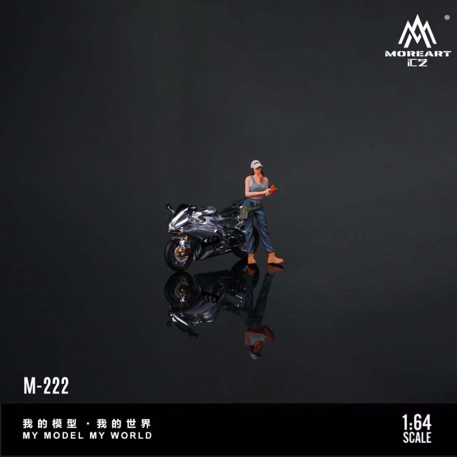 MoreArt 1/64 ヤマハ R6 シルバー & ライダー フィギュア YAMAHA