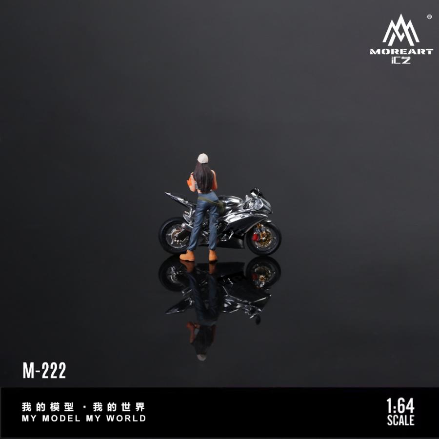 MoreArt 1/64 ヤマハ R6 シルバー & ライダー フィギュア YAMAHA