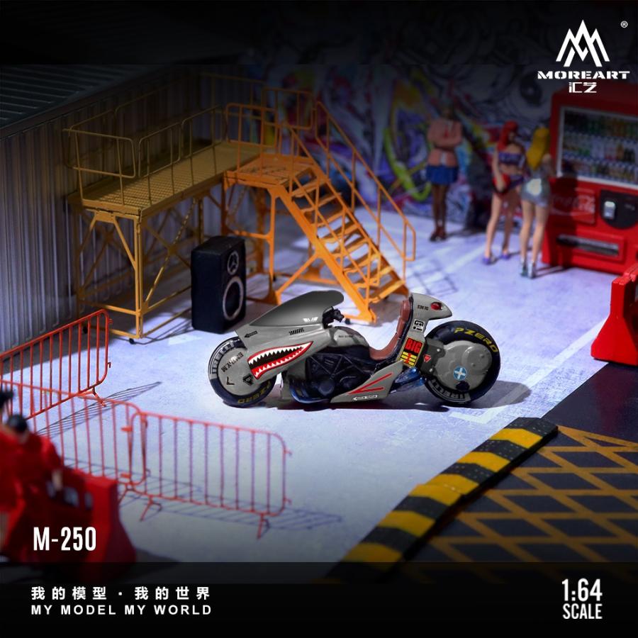 MoreArt 1/64 アキラ バイク & フィギュア シャークマウスペイント Ver