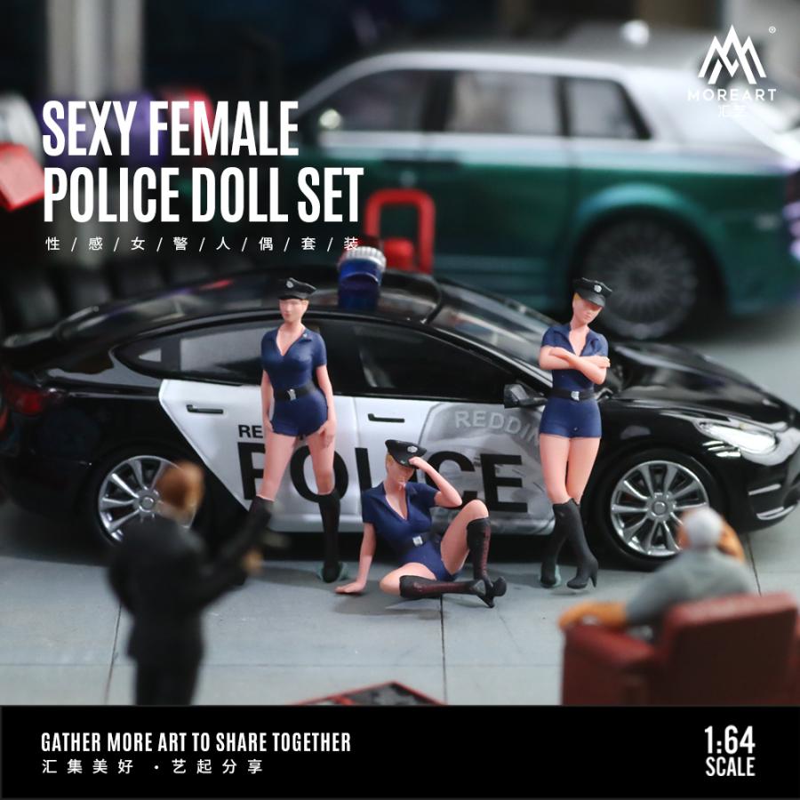 1/64フィギュア3個セット MoreArt 1/64 セクシー ポリス ガール フィギュア 3体セット Sexy