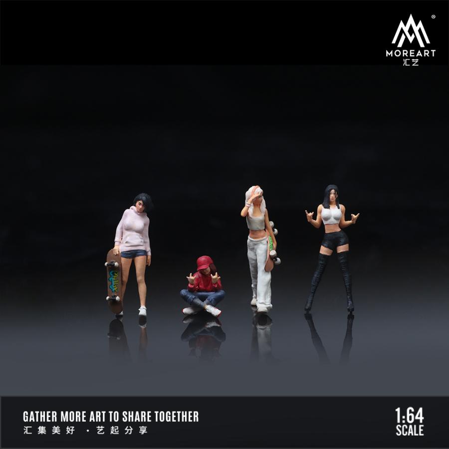 MoreArt 1/64 ストリート トレンディ ガール フィギュア 4体セット