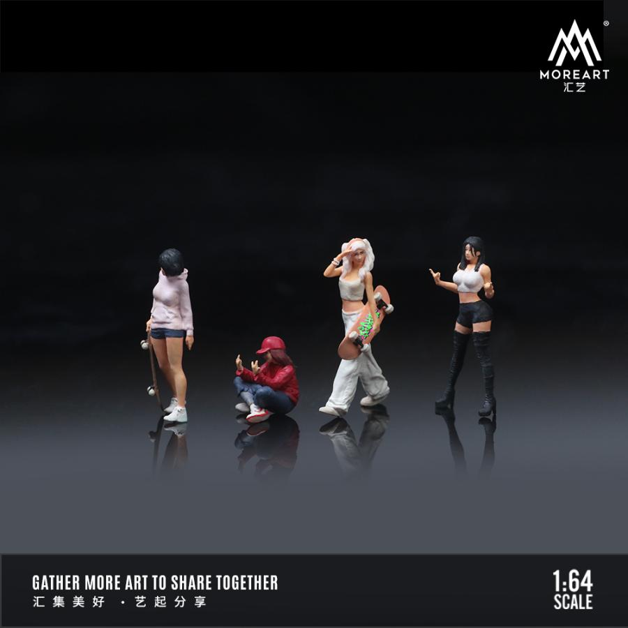MoreArt 1/64 ストリート トレンディ ガール フィギュア 4体セット