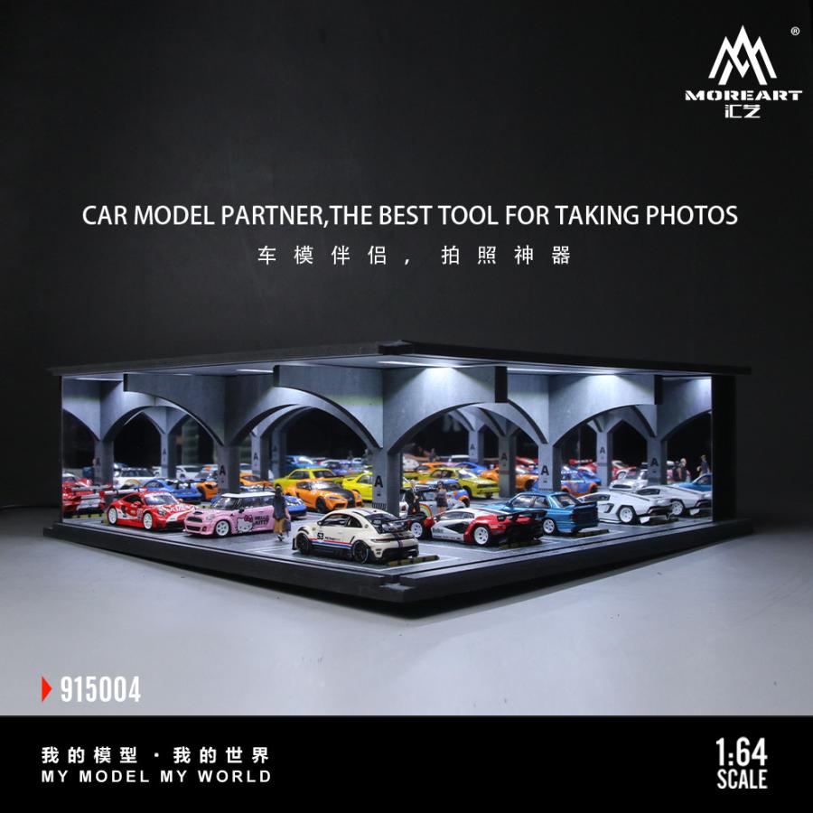 MoreArt 1/64 地下駐車場 04 組立キット ジオラマ ライトアップ