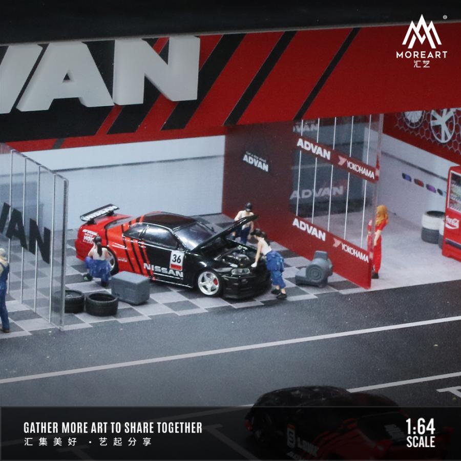 MoreArt 1/64 カスタムショップ 組立キット アドバン ジオラマ ライト