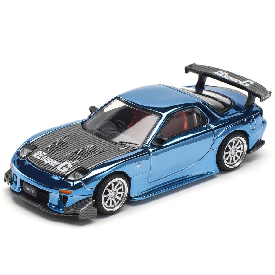 POP RACE 1/64 マツダ RX-7 (FD3S) RE:雨宮 ワイドボディ ブルー