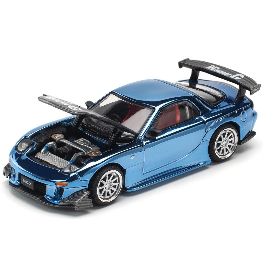 POPRACE 1/64 BAPE マツダ RX-7 FD3S RE雨宮限定 POP RACE 1/64 マツダ RX-7 (FD3S) RE:雨宮 ワイドボディ ブルー
