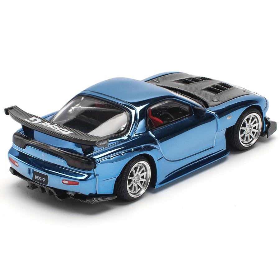 POP RACE 1/64 マツダ RX-7 (FD3S) RE:雨宮 ワイドボディ ブルー