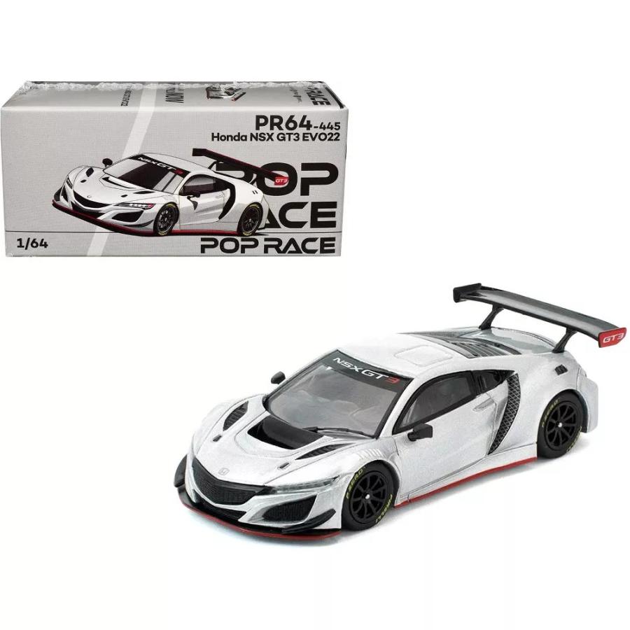 POP RACE 1/64 ホンダ NSX GT3 EVI22 シルバー Honda ブラジル限定