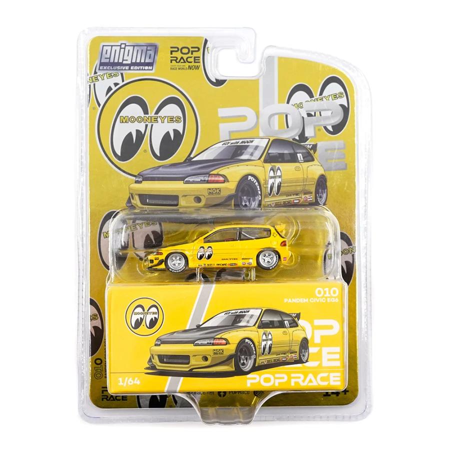 ポップレース 1/64 パンデム シビック EG6 ムーンアイズ　10個 セット POP RACE x ENIGMA 1/64 パンデム シビック EG6 V1.5 ムーンアイズ