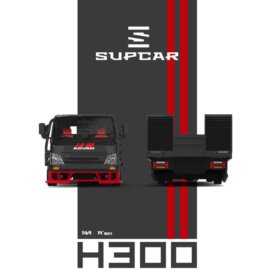 1/64 日野300 フラットベッド積載車 ADVAN 未開封 SUPCAR 1/64 日野 フラットベッド トラック H300 アドバン ADVAN 積載