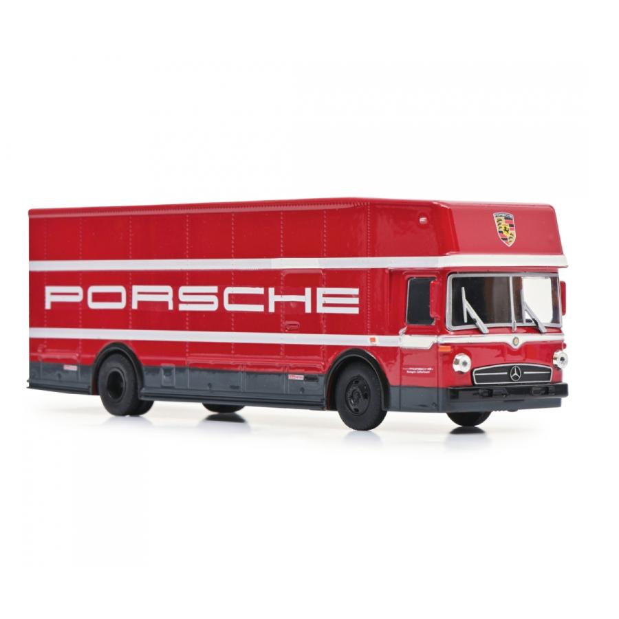 シュコー 1/64 メルセデスベンツ レン トランスポーター ポルシェ レッド Schuco Mercedes-Benz O 317 Renntransporter Porsche RED｜blugrey｜04