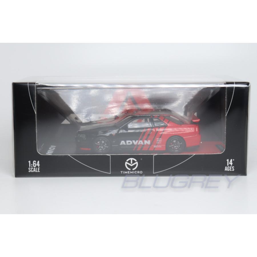 TimeMicro 1/64 日産 GT-R R34 アドバン リバリー ボンネットオープン