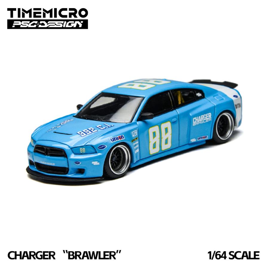 TimeMicro 1/64 PSC デザイン ダッジ チャージャー BRAWLER デイトナ