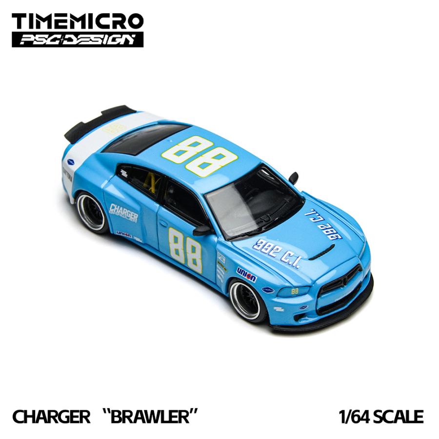 TimeMicro 1/64 PSC デザイン ダッジ チャージャー BRAWLER デイトナ