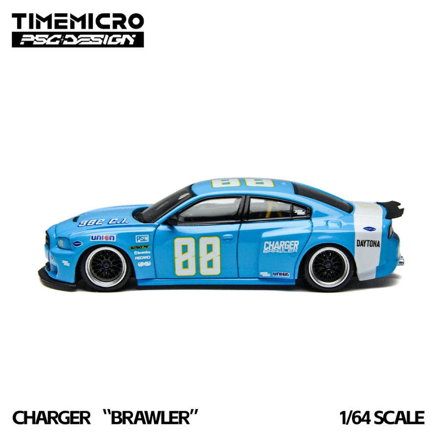 TimeMicro 1/64 PSC デザイン ダッジ チャージャー BRAWLER デイトナ