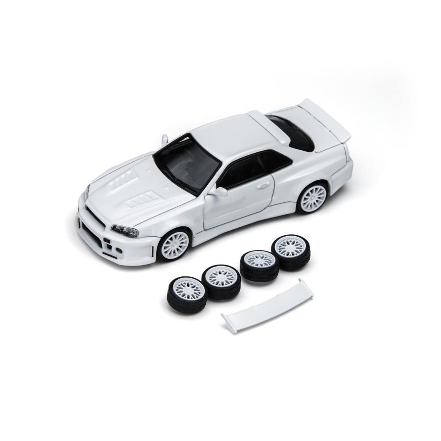 TimeMicro x PSC DESIGN 1/64 日産 GT-R R34 “Tooth Tiger” ホワイト