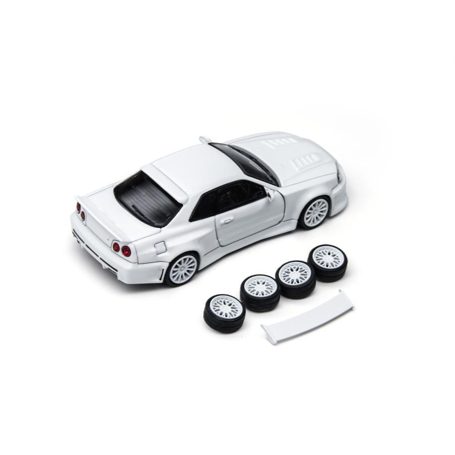 TimeMicro x PSC DESIGN 1/64 日産 GT-R R34 “Tooth Tiger” ホワイト