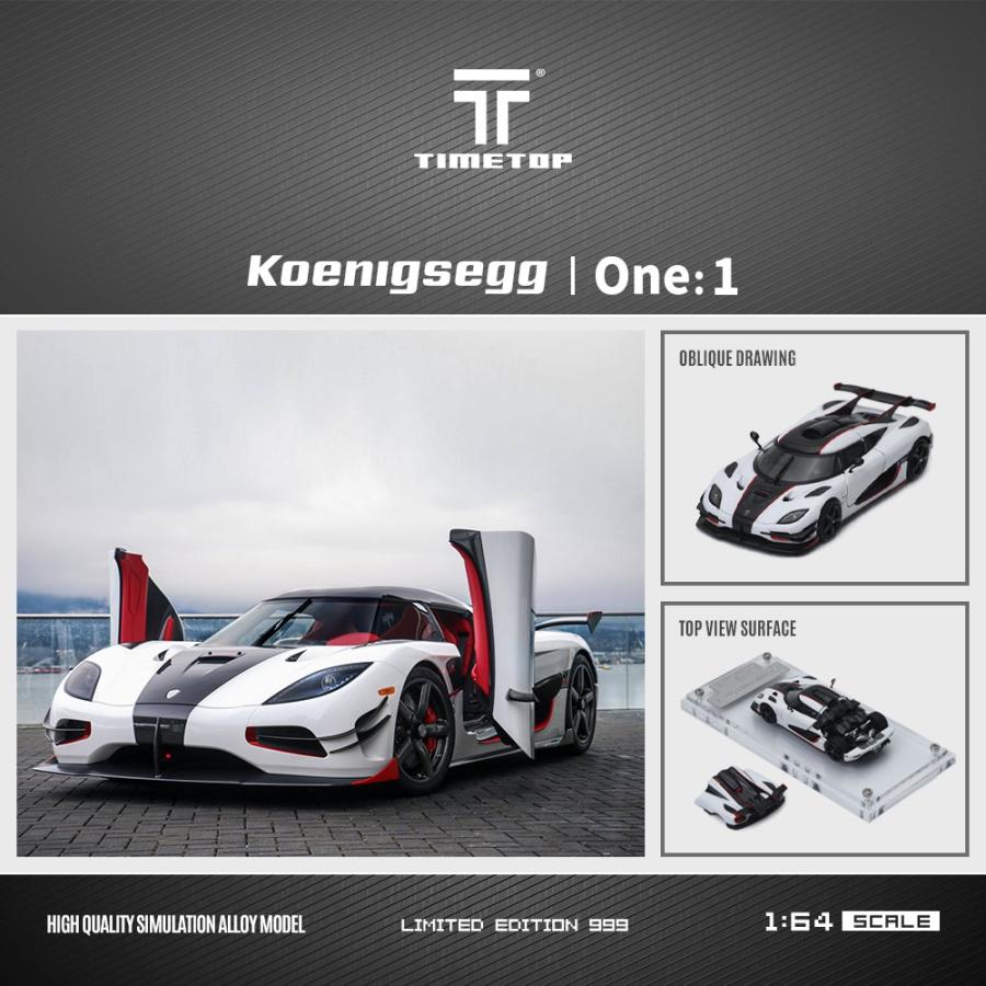 TimeTop 1/64 ケーニグセグ ワン：1 ホワイト Koenigsegg One1 White
