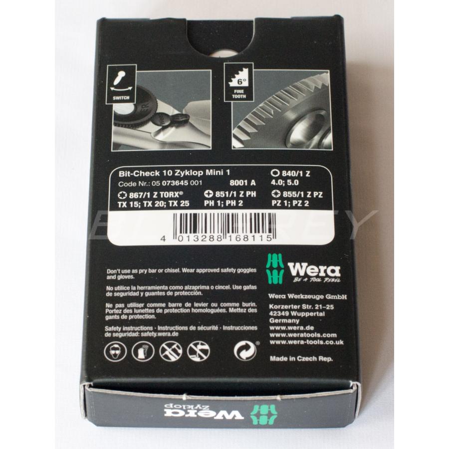 Wera(ヴェラ)ビットラチェット サイクロップ ミニ 073645 Wera(ヴェラ)ビットラチェット サイクロップ ミニ 073645