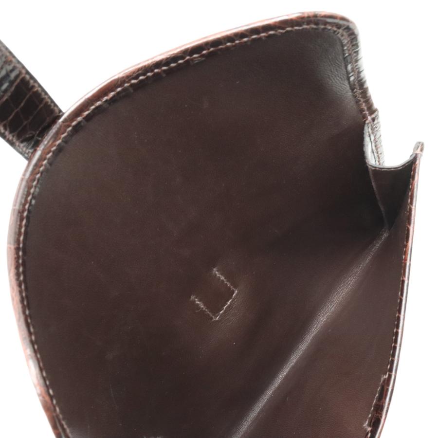 HERMES エルメス ジジェ ミニ クラッチバッグ セカンドバッグ アリゲーター クロコダイル ワニ革 ダークブラウン □K刻印 | HERMES | 03