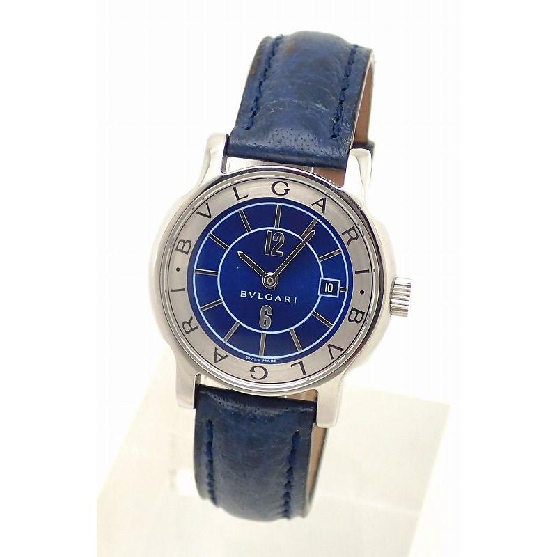 ウォッチ Bvlgari ブルガリ ソロテンポ Jal機内限定モデル ブルー文字盤 ブルー革ベルト レディース クォーツ 腕時計 St29sld U Blumin 通販 Yahoo ショッピング