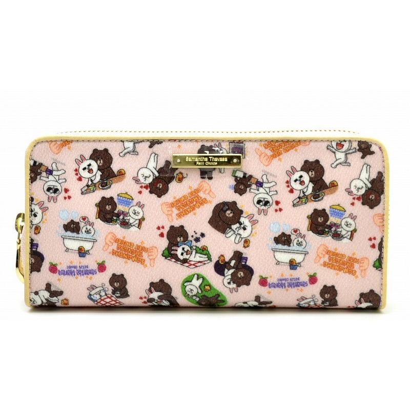 財布 Samantha Thavasa サマンサ タバサ ラウンドファスナー 長財布 Lineコラボ Lineライン ライトピンク K Blumin 通販 Yahoo ショッピング