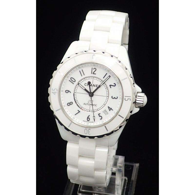 ウォッチ Chanel シャネル J12 ホワイト セラミック Ss 白 デイト 38mm メンズ At オートマ 腕時計 H0970 U Blumin 通販 Yahoo ショッピング