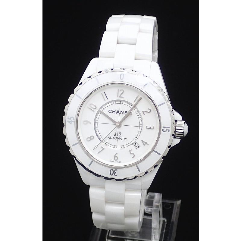 気質アップ ウォッチ Chanel シャネル J12 ホワイトセラミック デイト 白 ホワイト文字盤 オートマ At 42mm H2981 メンズ 腕時計 U