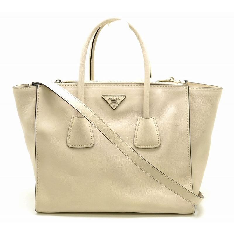 New限定品 バッグ Prada プラダ トートバッグ ハンドバッグ 2wayショルダーバッグ 斜め掛け Glace Calf Quarzo カーフ アイボリー Bn2619 K オープニング大放出セール Www Ladislexia Net